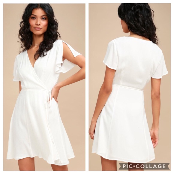 Lulus Dresses & Skirts - Lulu’s | White Harbor Point Wrap Dress